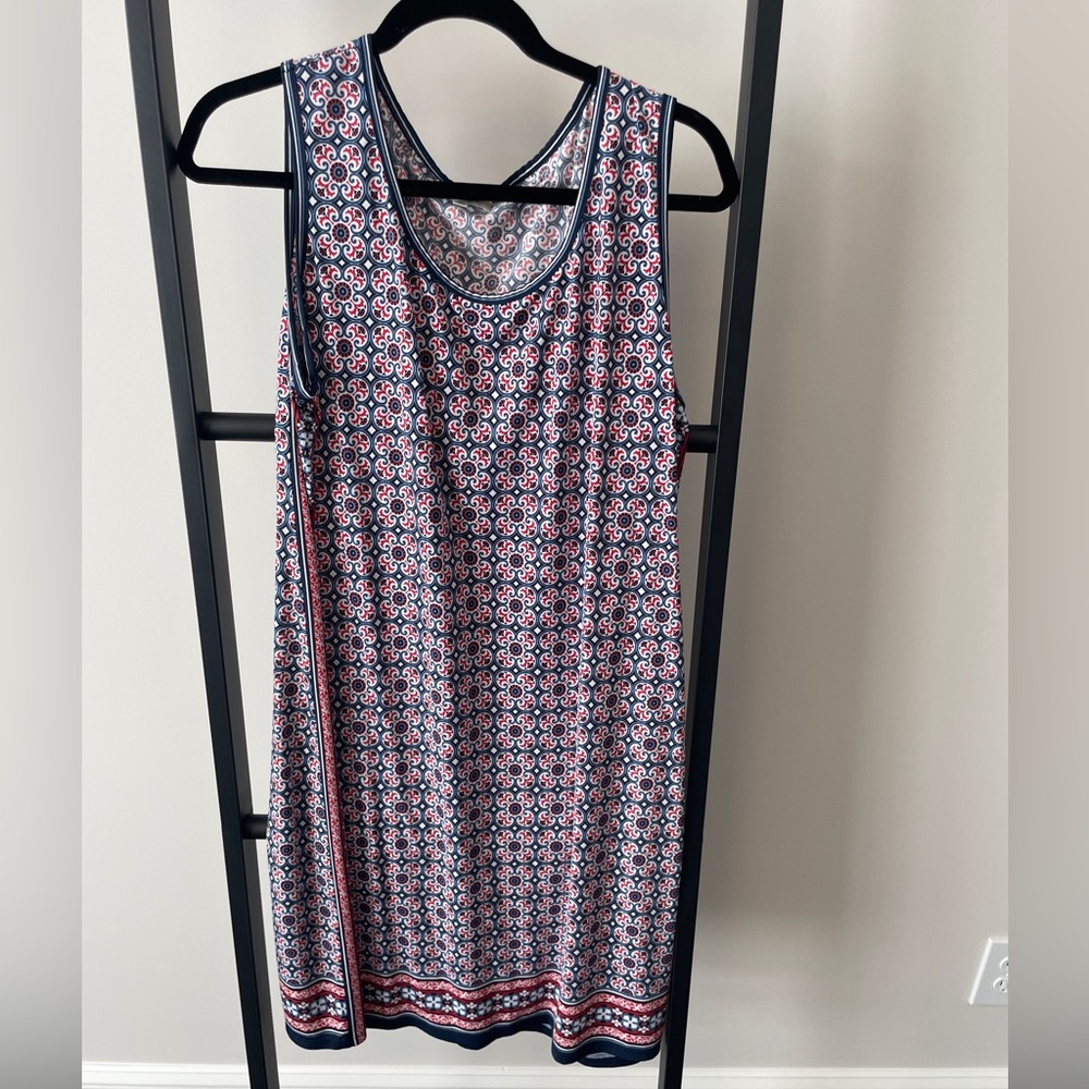 Max Studio Multicolor Geometric Tank Dress